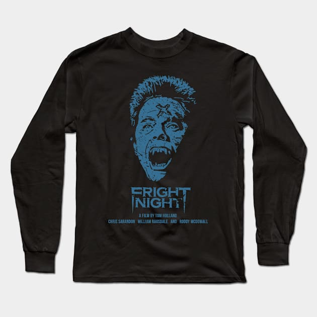 Fear and horror in a Vampire Fright Night Long Sleeve T-Shirt by DaveLeonardo